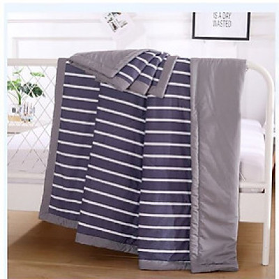 Chăn kẻ 2m*2m3 chất liệu cotton mỏng nhẹ, mềm mịn với da, thích hợp đắp mùa hè thu