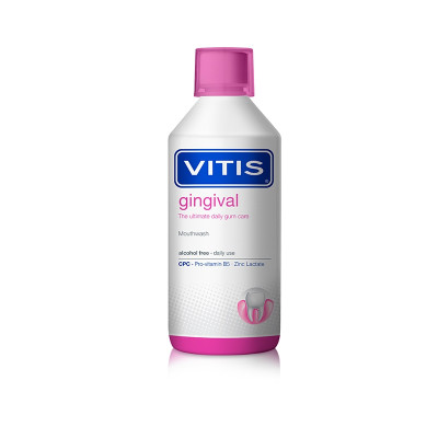 Bộ chăm sóc răng miệng dành cho nướu nhạy cảm Vitis Gingival Mixed Pack (Nước súc miệng 500ml, kem đánh răng 100ml và bàn chảil, dùng được cho phụ nữ mang thai, cho con bú)