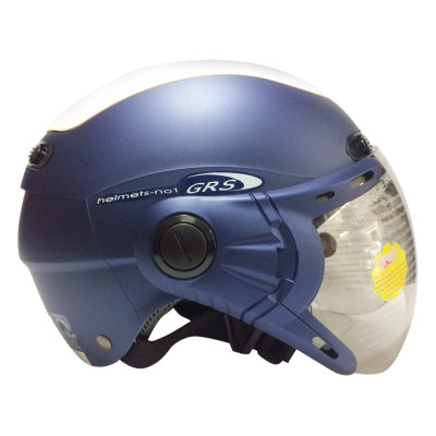 Mũ Bảo Hiểm GRS A102K - Xanh Nhám Line Trắng