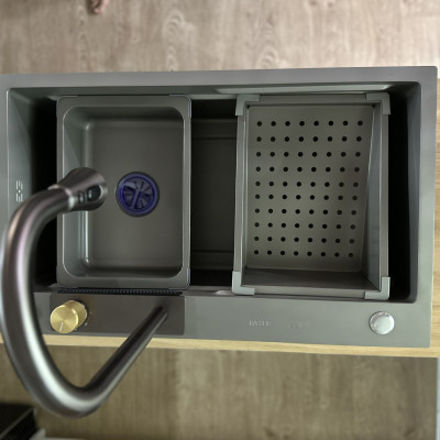 CHẬU RỬA INOX KAFF KF-UM7546B. Hàng Chính Hãng 