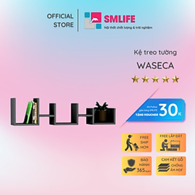 Kệ trang trí gỗ kiểu dáng nhỏ gọn SMLIFE Waseca