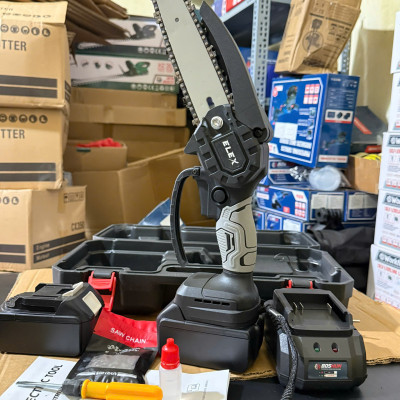 Máy Cưa Xích Dùng PIN Elex Lõi Đồng Mạnh Mẽ Bền Bỉ - Máy Cưa Cầm Tay Mini Cưa Tất Cả Loại Gỗ Siêu Khỏe, Tiện Lợi Dùng Cho Mọi Gia Đình, Bảo Hành 1 Năm