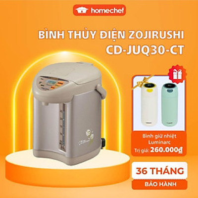 Bình thủy điện Zojirushi 3L CD-JUQ30-CT, công suất 800W, sản xuất tại Nhật, bảo hành 1 năm | HÀNG CHÍNH HÃNG