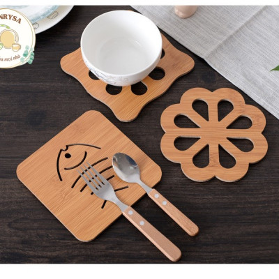 [combo 3] Đế lót nồi bằng gỗ họa tiết đa dạng - Henrysa