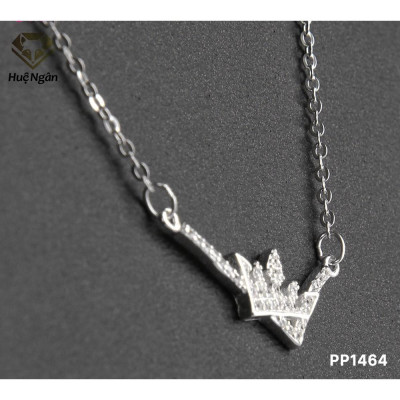 Dây chuyền bạc Ý 925 Huệ Ngân - Vương miện đẹp PP1464