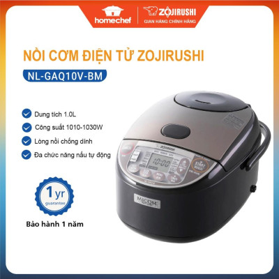Nồi cơm điện tử Nhật Bản Zojirushi 1L NL-GAQ10V-BM, 610W, sản xuất tại Nhật, bảo hành 3 năm| HÀNG CHÍNH HÃNG