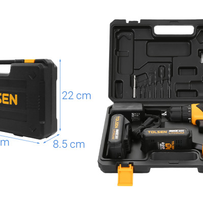 MÁY KHOAN PIN 2 TỐC ĐỘ 10MM 20V (2 PIN) TOLSEN 79033- HÀNG CHÍNH HÃNG