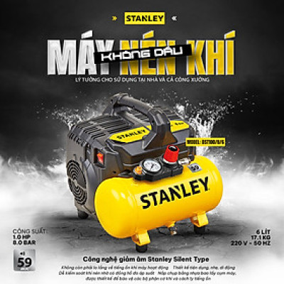 Máy nén khí không dầu 6L Stanley DST100/8/6 - Hàng chính hãng