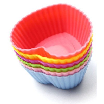 Bộ 10 khuôn silicon 3 lớp làm bánh, rau câu, bánh bông lan, bánh da lợn hình tim – Mã số 1140