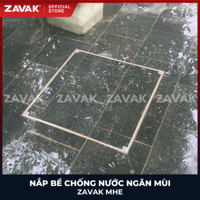 Nắp bể ngầm chống nước ngăn mùi inox ZAVAK MHE*-70 / KT 70x70cm, lát gạch 3cm, tải 400kg