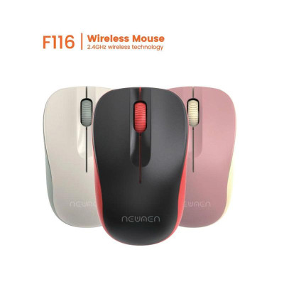 Chuột Máy Tính Không Dây - Newmen F116 - Màu Đen Đỏ