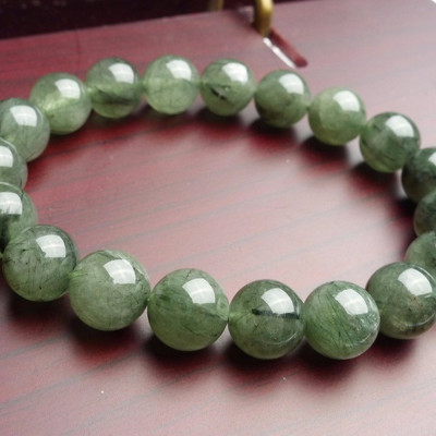  Vòng Tay Thạch Anh Tóc Xanh Tự Nhiên 11MM