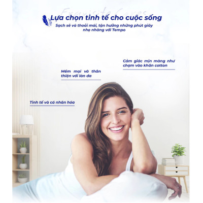 Lốc 10 Cuộn Giấy Vệ Sinh Tempo Prestige - Không mùi