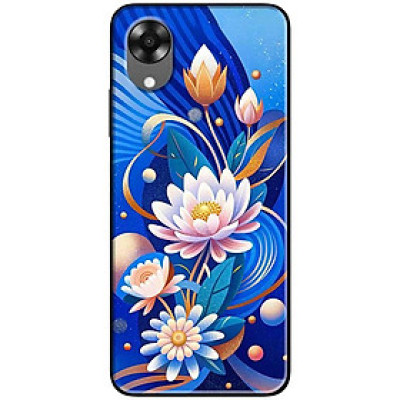 Ốp lưng cho Oppo A15 - A15s - Oppo A35 4G - A17 - A17K - Oppo A57 - A95 5G - Sen Hồng Xanh Đẹp - Hàng Chính Hãng