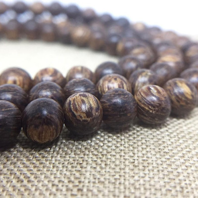 Chuỗi vòng tay trầm hương sánh chìm 108 hạt 6 ly hàng cao cấp