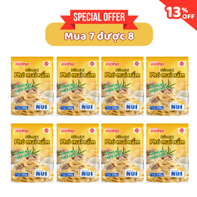 [Tặng 1 Gói] Combo 7 Gói Xốt Hương Vị Phô Mai Nấm - Nisshin Seifun Welna Shop