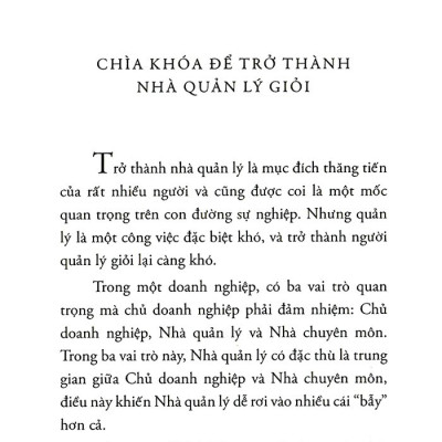 Để trở thành nhà quản lý hiệu quả - Michael E. Gerber