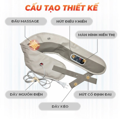 Đai Massage Cổ Vai Gáy Sakuchi UK-878 Được Trang Bị Đến 20 Mức Độ Massage Đáp Ứng Mọi Nhu Cầu Của Người Sử Dụng