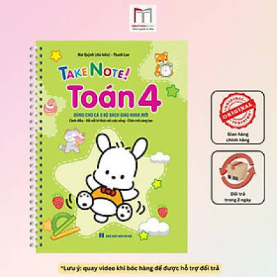 Sách - Take Note - Toán 4 - Có Lò Xo - Dùng Cho Cả 3 Bộ SGK Mới - Minh Thắng
