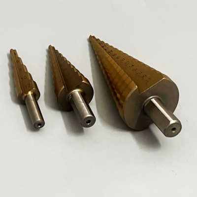 Mũi khoan đa năng, mũi khoan bước thép chuôi tròn phủ titanium