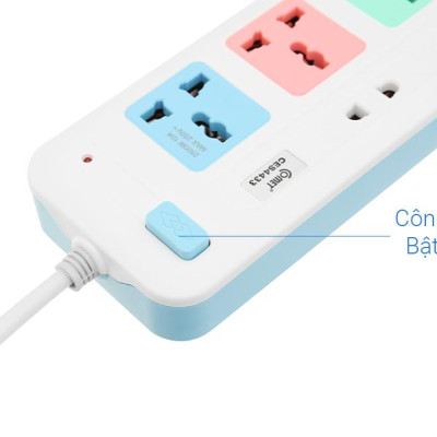 Ổ cắm điện Comet 7 lỗ 3m CES4433 - Hàng chính hãng
