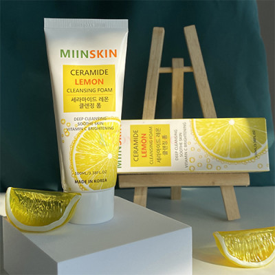 Sữa rửa mặt chanh MIINSKIN Ceramide Lemon Cleansing Foam (100ml) - Hàng chính hãng