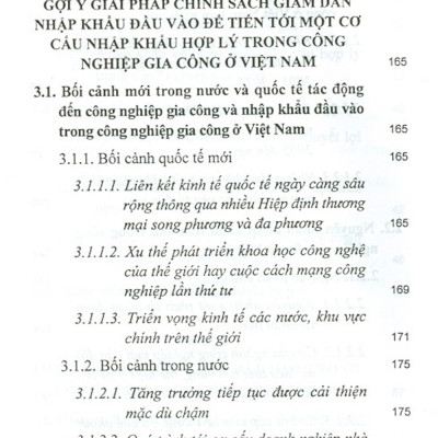 Nhập Khẩu Đầu Vào Trong Công Nghiệp Gia Công Ở Việt Nam