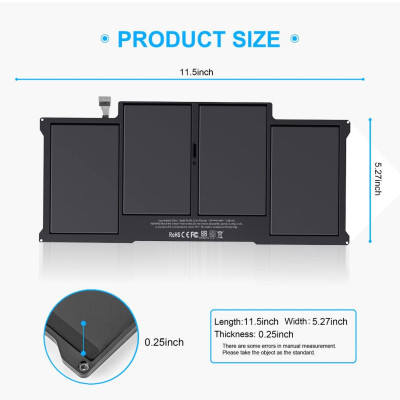 Pin Tương Thích Cho Macbook Air 13 Inch A1369 2011 – 2012 TEEEMO PC Hàng Nhập Khẩu New Seal