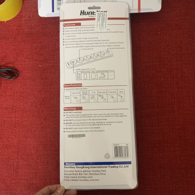 Ổ cắm điện chống giật có 2 cổng usb sạc điện thoại Huntkey SZN 507 - Hàng chính hãng