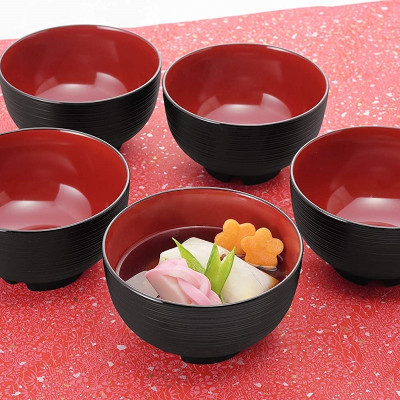 Bát nhựa tròn cao cấp Sensuji Black Ø113mm - Hàng Nội Địa Nhật Bản