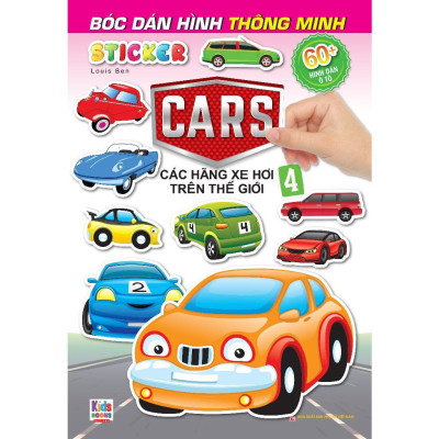 Sách - Bóc Dán Hình Sticker Thông Minh - Cars: Các Hãng Xe Hơi Trên Thế Giới - Combo 4 Cuốn - Việt Thư