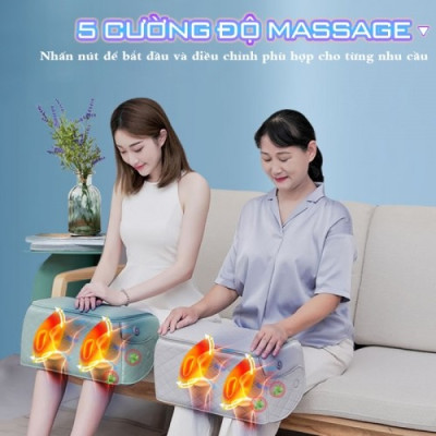 Máy Massage Đầu Gối YIJIA YJ-908F - Nén Ép Túi Khí Kết Hợp Rung Nóng