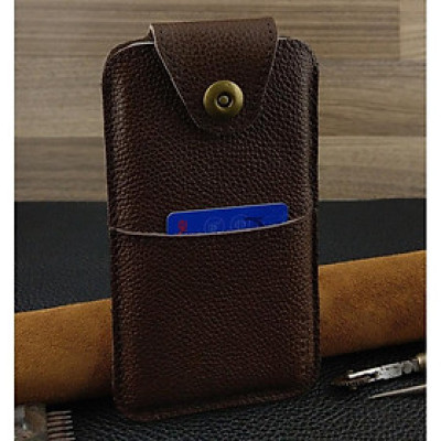 Bao Da Rút cho Iphone 12 Pro Max 13 Pro Max 14 Pro Max Có Quai Cài Da Bò Hạt