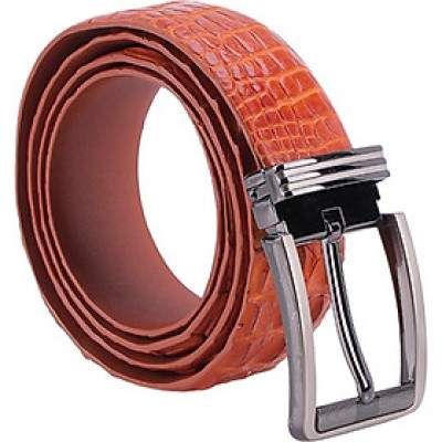 Thắt Lưng Nam Da Cá Sấu Gai Lưng Đầu Kim Bản Lớn Huy Hoàng HT4712 - Vàng