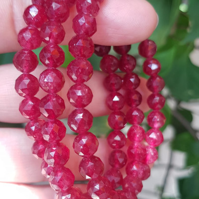 Vòng tay phong thuỷ may mắn mới đá Thạch anh dâu hồng điều đậm giác ánh sáng đẹp quấn tay kiểu 3 vòng Size hạt 7mm Vòng thạch anh dâu giác tự nhiên đậm màu điều rất đẹp Vòng chuẩn hợp nữ mệnh hoả mệnh thổ quà tặng phụ nữ quý chị đeo may mắn đẹp ạ