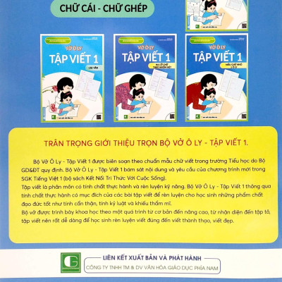 Vở Ô Ly Tập Viết 1 - Chữ Cái - Chữ Ghép