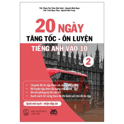 Sách - 20 Ngày Tăng Tốc-Ôn Luyện Tiếng Anh Vào 10 - Tập 2