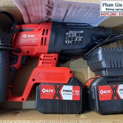 [LOẠI 1] Máy Khoan Đục Bê Tông 199V - 3 Chức Năng: Khoan, khoan búa, đục - Động Cơ Không Chổ Than 100% Lõi Đồng