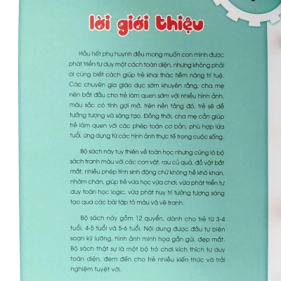 Thiên Tài Toán Học (3 - 4 Tuổi) - Khơi Nguồn Tư Duy Toán Học