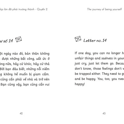 Sách The Journey Of Being Yourself – Chưa Kịp Lớn Đã Phải Trưởng Thành - Quyển 2 Song ngữ Việt - Anh