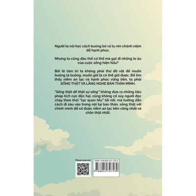 Sống Thật Để Thật Sự Sống - Sharon Salzberg - Ngô Thế Vinh dịch - (bìa mềm)