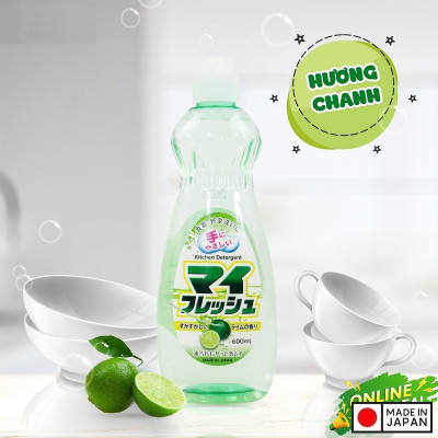 Nước rửa chén bát rau củ quả, đồ ăn dặm cho bé Rocket 600ml - Made in Japan