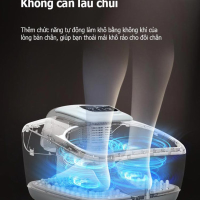 Máy xông hơi massage chân Leerkang LEK-818S massge nhiệt hồng ngoại 3 cấp, ánh sáng UV làm trắng khử trùng, có thể kết hợp sử dụng thảo dược, 4 in 1, hàng chính hãng