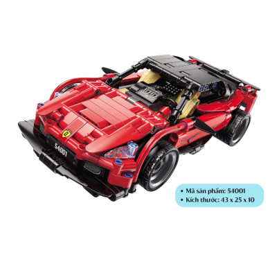 Đồ chơi - Bộ đồ chơi xếp hình mô hình siêu xe có điều khiển từ xa 54001 - QMAN