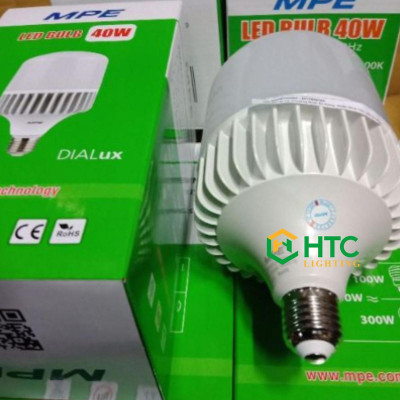 Bóng đèn led bulb trụ nhôm 60W 80W, seri LBA (ánh sáng trắng) - Thương hiệu MPE