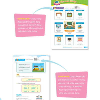 Combo Sách Em Học Tốt Tiếng Anh + Đề Ôn Tập Từ Vựng Và Cấu Trúc Tiếng Anh Lớp 3 (Bộ 2 Cuốn)