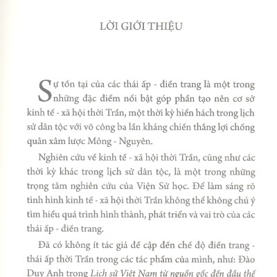 Thái Ấp, Điền Trang Thời Trần (Thế Kỷ XIII-XIV)