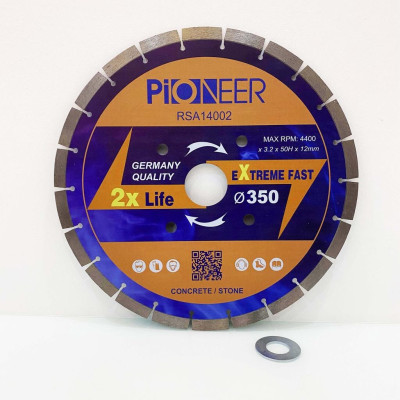 LƯỠI CẮT GẠCH ĐÁ 24 RĂNG PHI Ø 350MM RSA14002 chuyên cắt gạch, đá chất lượng cao chính hãng