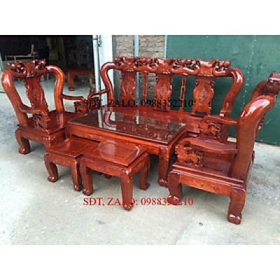 Bộ ghế quốc đào sà cừ tay 10