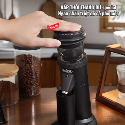 HÀNG CHÍNH HÃNG - Máy xay hạt cà phê chuyên nghiệp Single Dose, tích hợp 36 chế độ xay. Thương hiệu Mỹ cao cấp HiBREW-G5